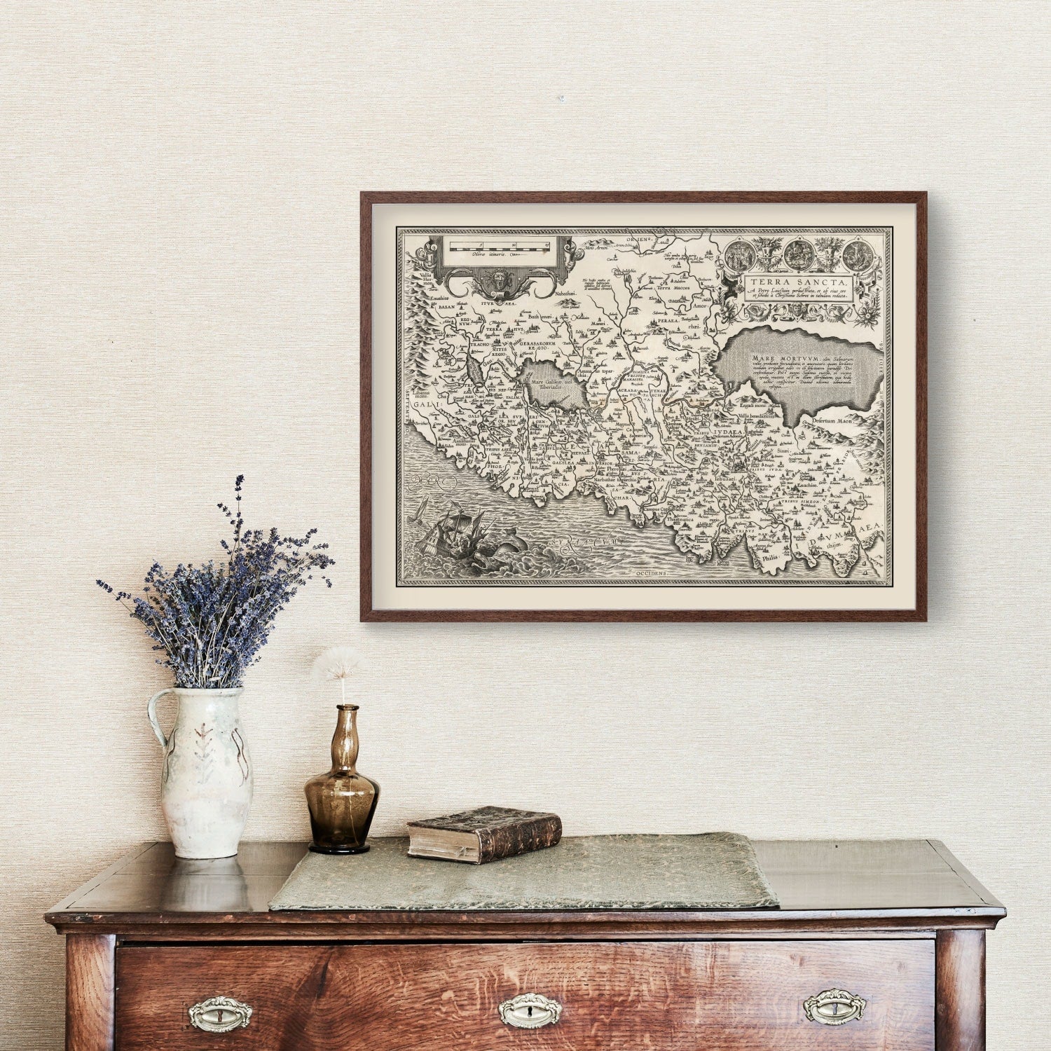 Vintage Israel / Palestine Map 1584