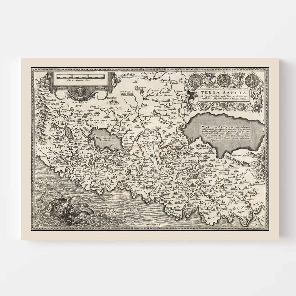 Vintage Israel / Palestine Map 1584