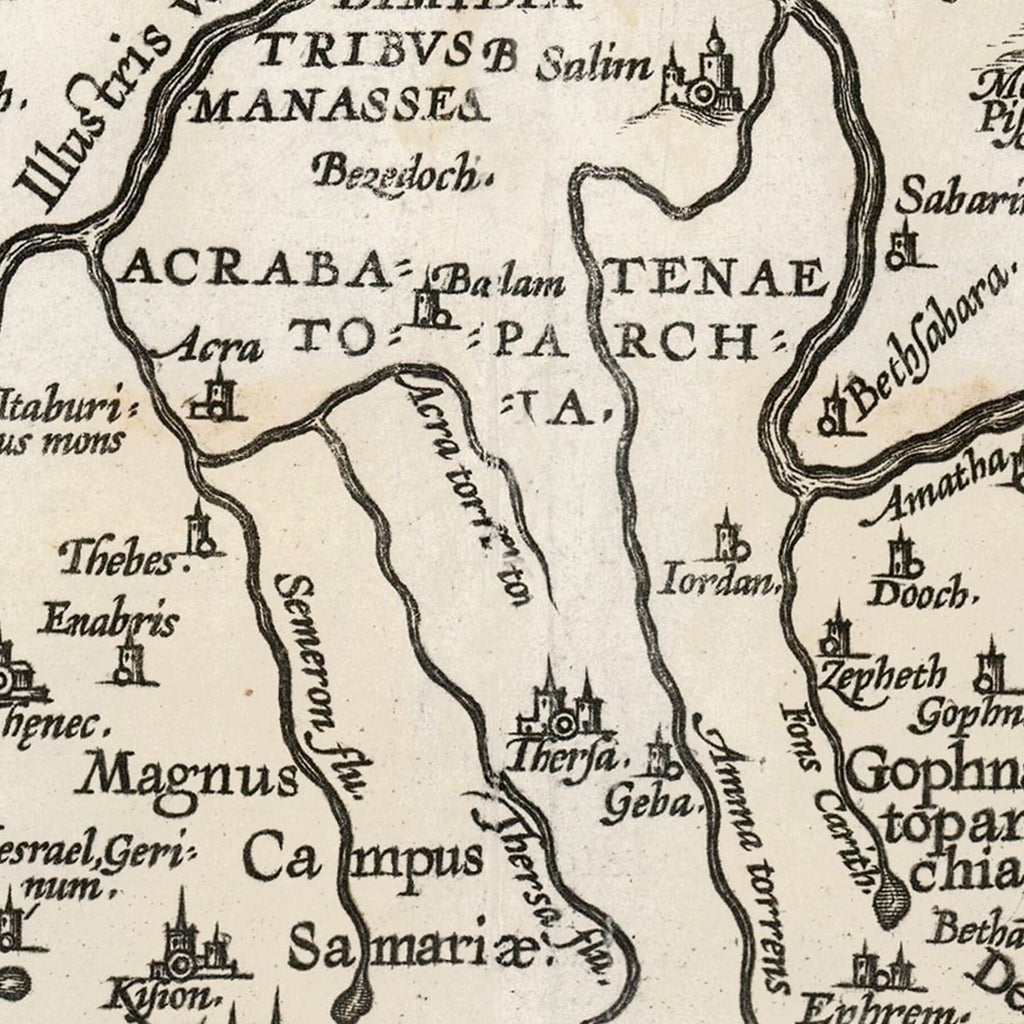 Vintage Israel / Palestine Map 1584