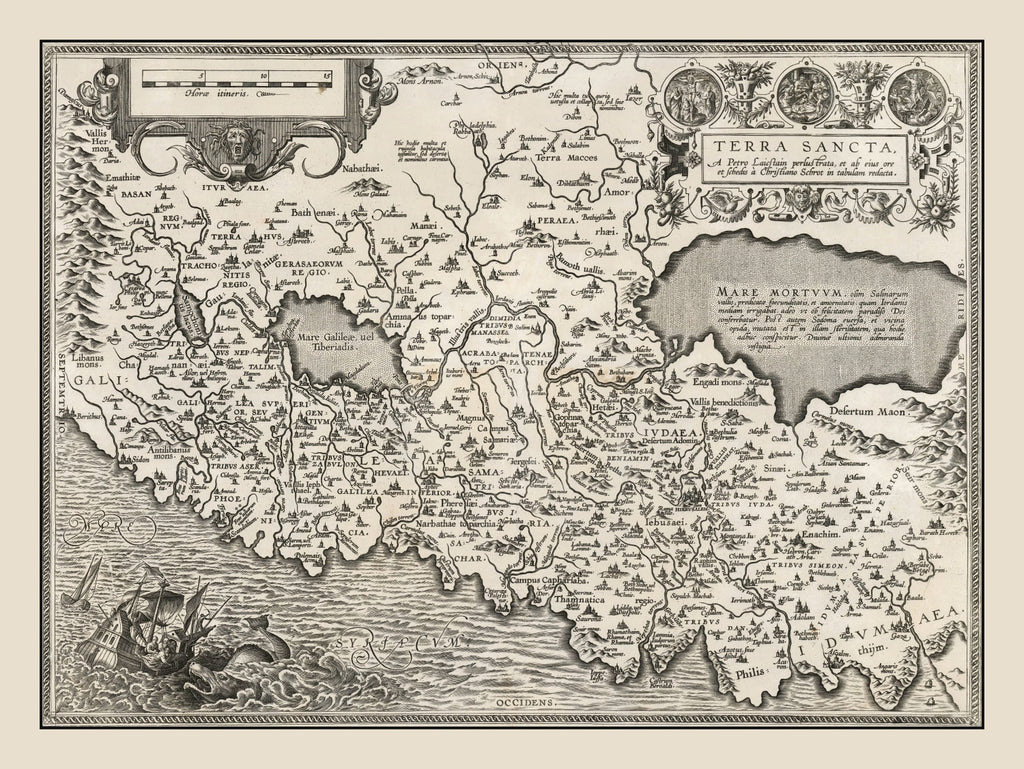 Vintage Israel / Palestine Map 1584