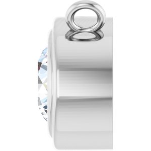 Platinum 3/8 CT Natural Diamond Bezel Set Necklace Center
