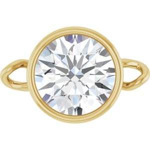 14K Yellow Gold 3/4 CT Lab-Grown Moissanite Bezel-Set Link