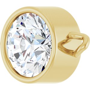 14K Yellow Gold 3/4 CT Lab-Grown Moissanite Bezel-Set Link