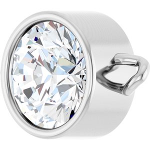 Platinum 3/4 CT Lab-Grown Diamond Bezel-Set Link