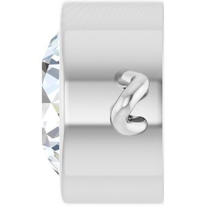 Platinum 3/4 CT Lab-Grown Moissanite Bezel-Set Link