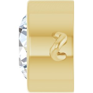 14K Yellow Gold 3/4 CT Lab-Grown Diamond Bezel-Set Link