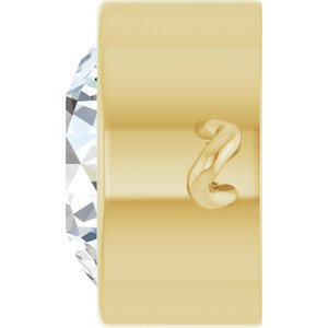 14K Yellow Gold Lab-Grown Moissanite Bezel-Set Link