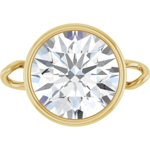 14K Yellow Gold Lab-Grown Moissanite Bezel-Set Link