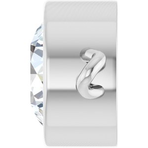 14K White Gold Lab-Grown Moissanite Bezel-Set Link