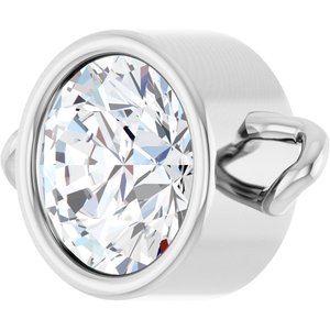 14K White Gold 5/8 CT Lab-Grown Diamond Bezel-Set Link