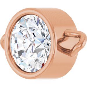 14K Rose Gold Lab-Grown Moissanite Bezel-Set Link