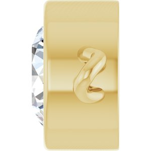 14K Yellow Gold 5/8 CT Natural Diamond Bezel-Set Link