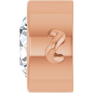 14K Rose Gold 5/8 CT Lab-Grown Diamond Bezel-Set Link