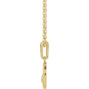 14K Yellow Gold Natural Ruby Spider 18" Necklce