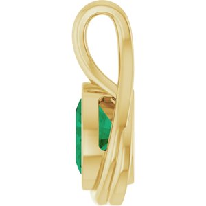 Bezel-Set Solitaire Freeform Pendant