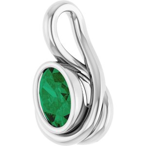 Bezel-Set Solitaire Freeform Pendant