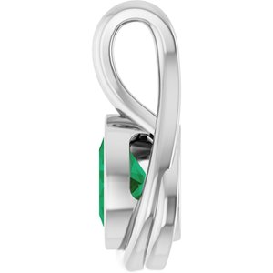 Bezel-Set Solitaire Freeform Pendant