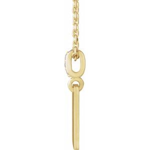 14K Yellow Gold .02 CTW Natural Diamond Faith Over Fear 16-18" Necklace