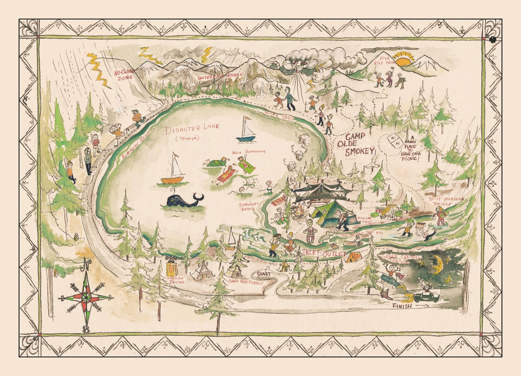 Vintage Tenaya Lake Map 1950