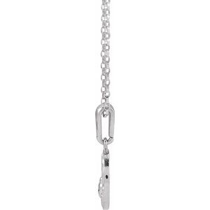 14K White Gold Natural Ruby Spider 18" Necklce