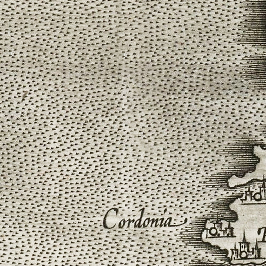 Vintage Map of Chile 1597