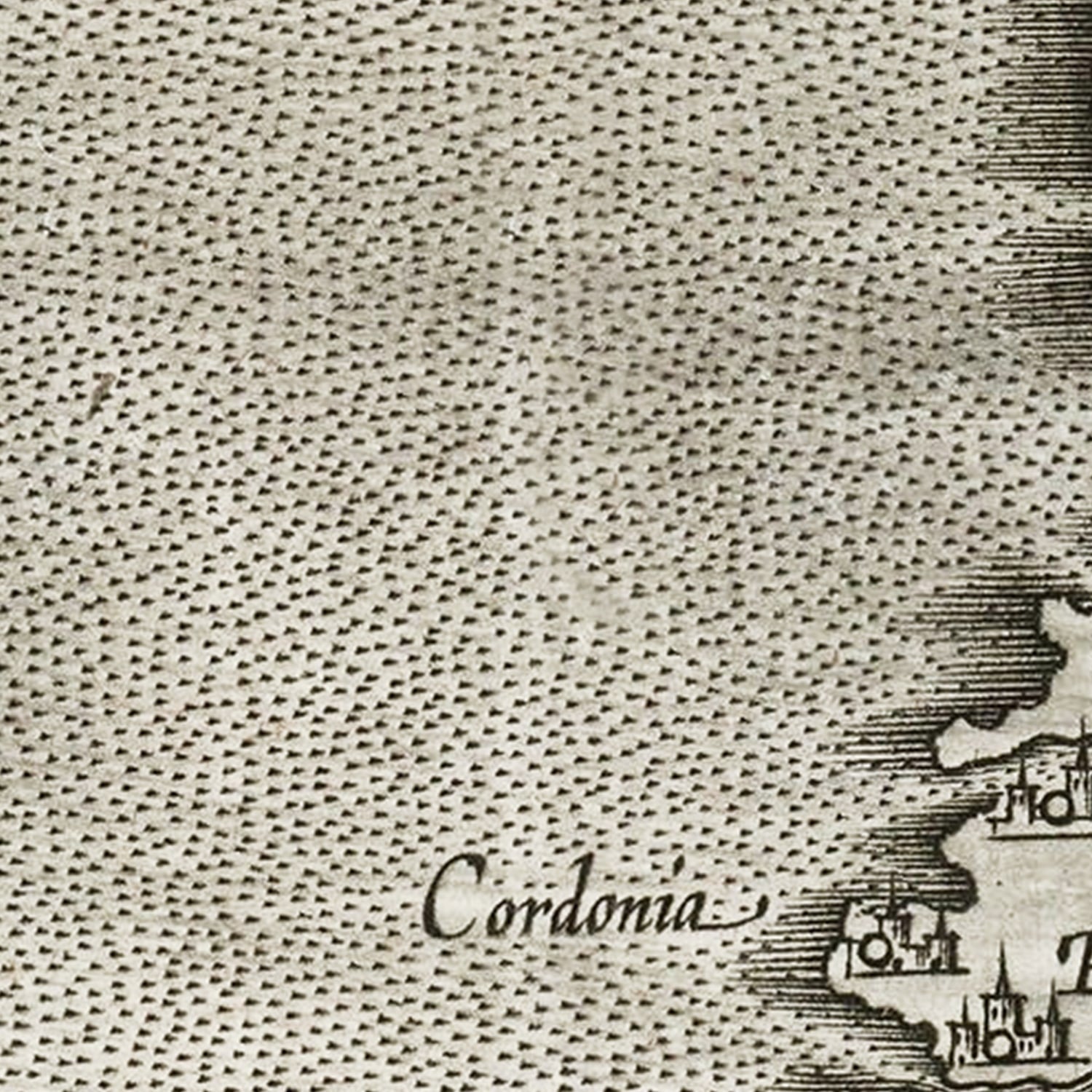Vintage Map of Chile 1597