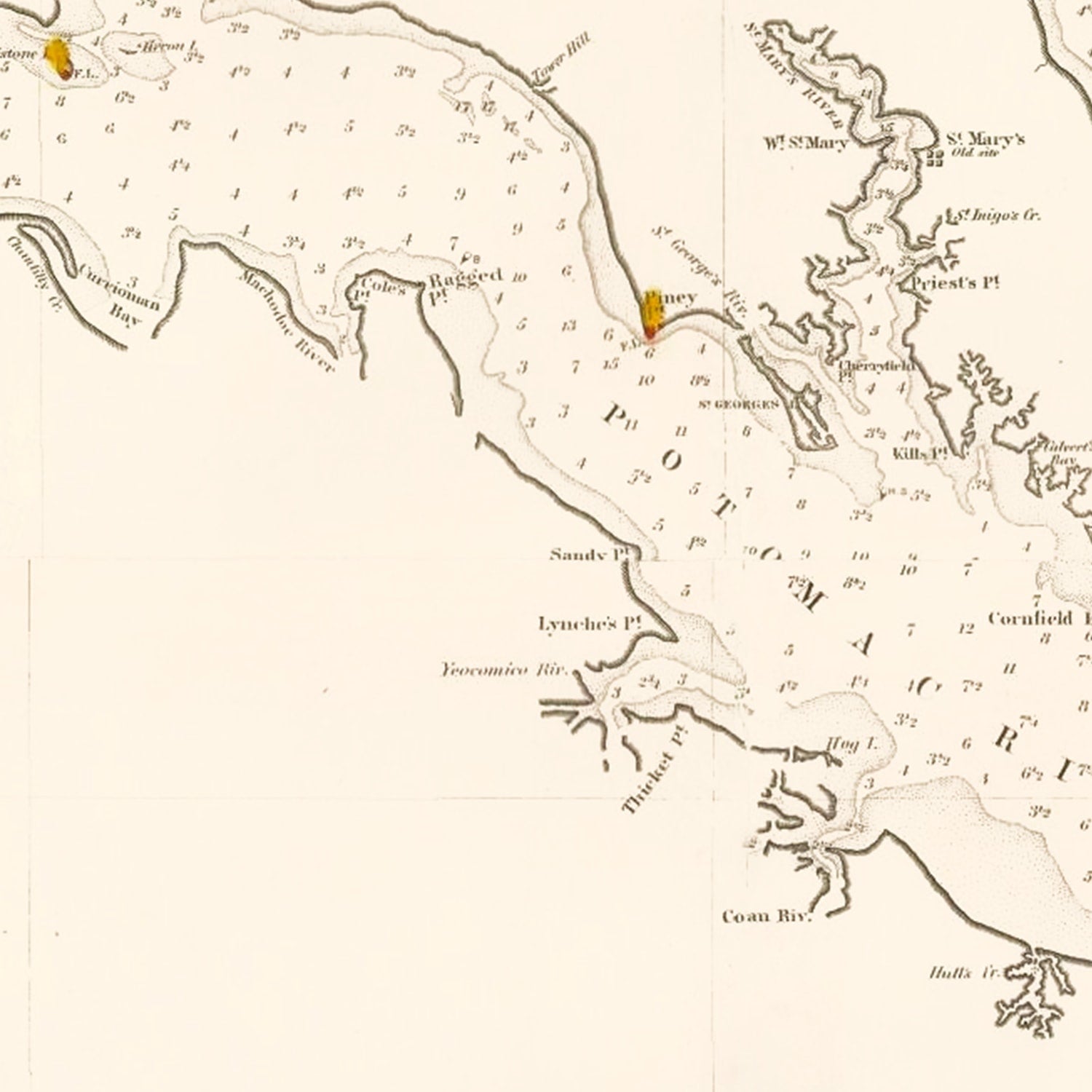 Vintage Chesapeake Bay Map 1868
