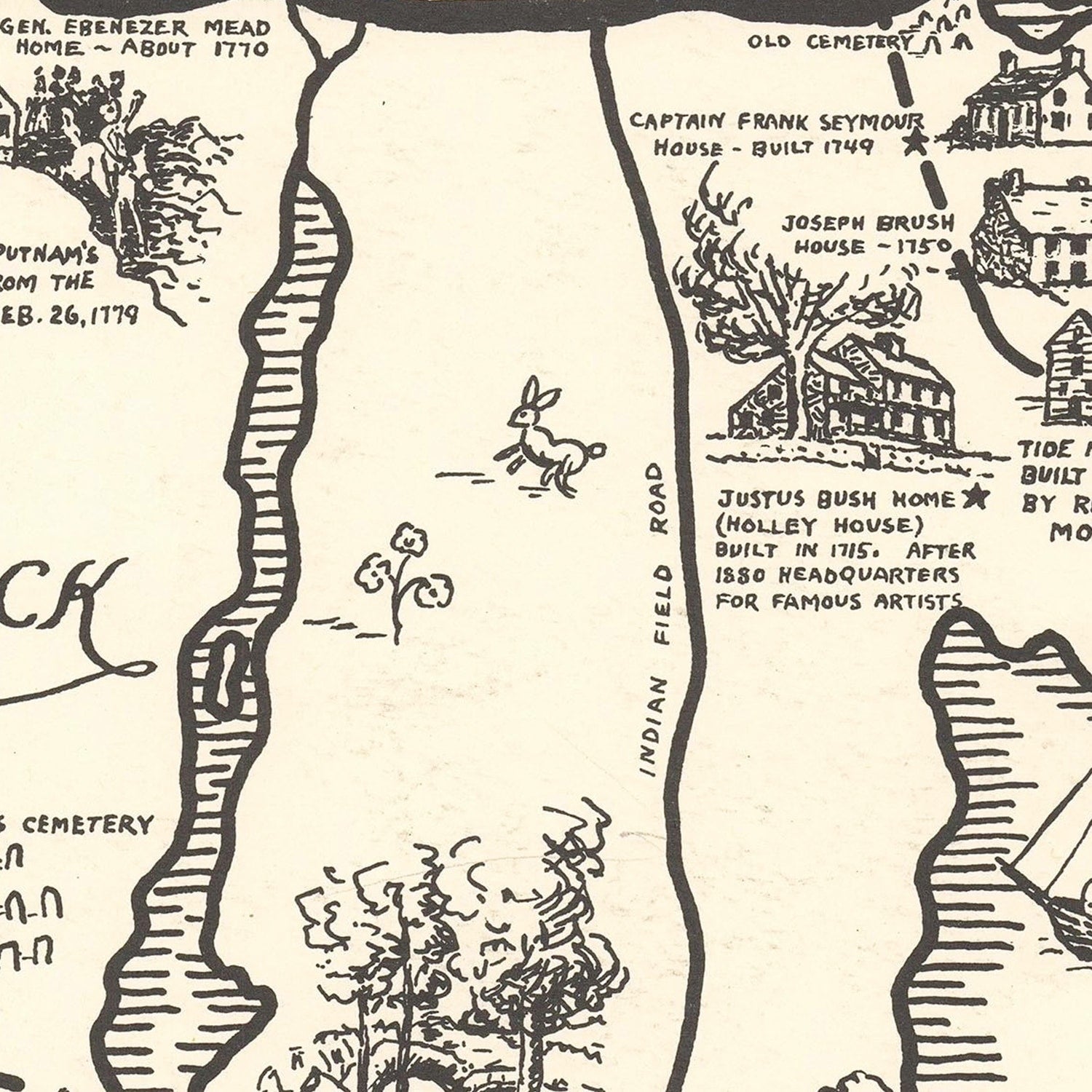 Vintage Map of Greenwich, Connecticut 1939