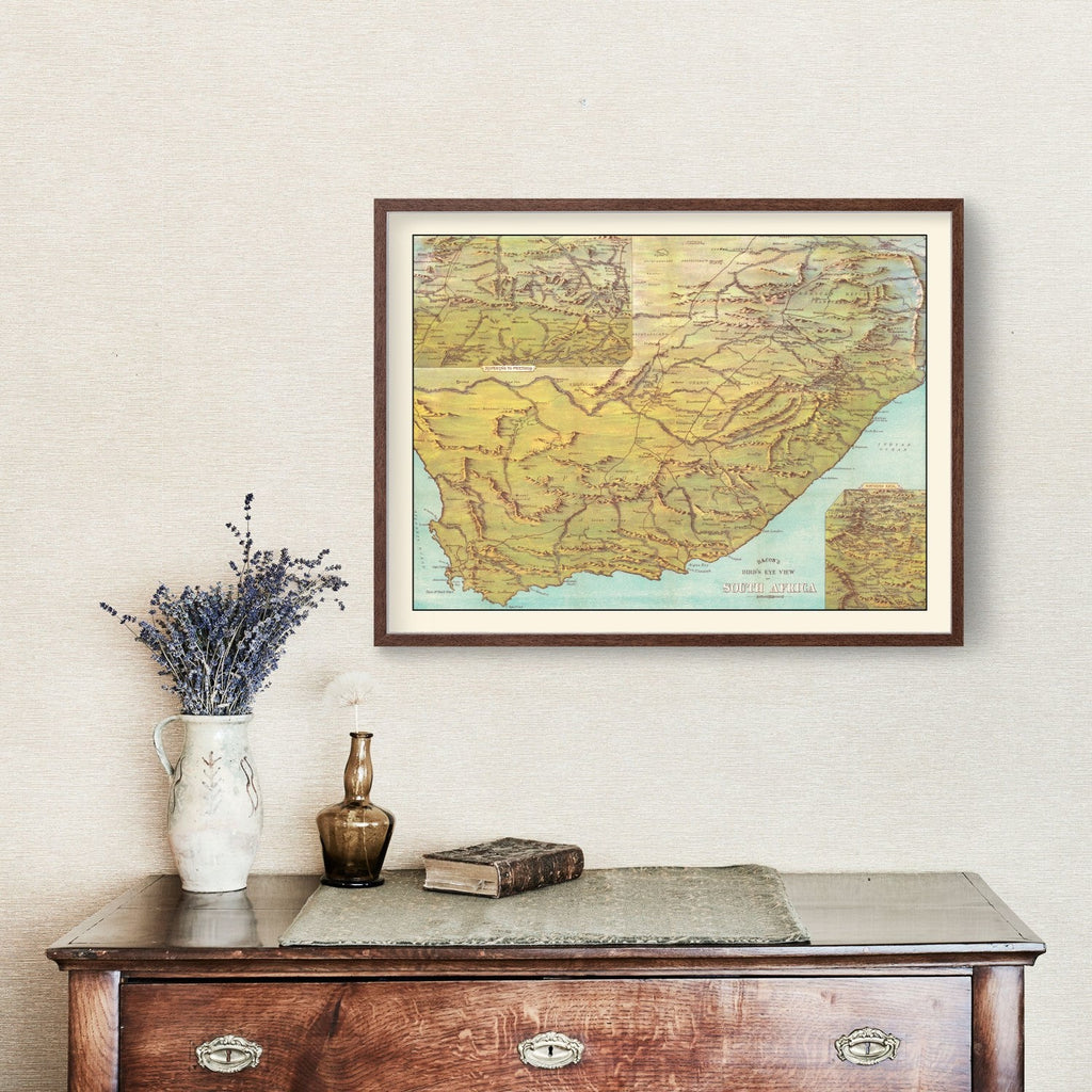 Vintage South Africa Map 1890