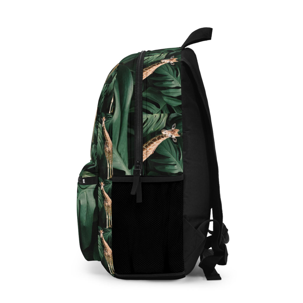 Tall Giraffe with Greenery Backpack