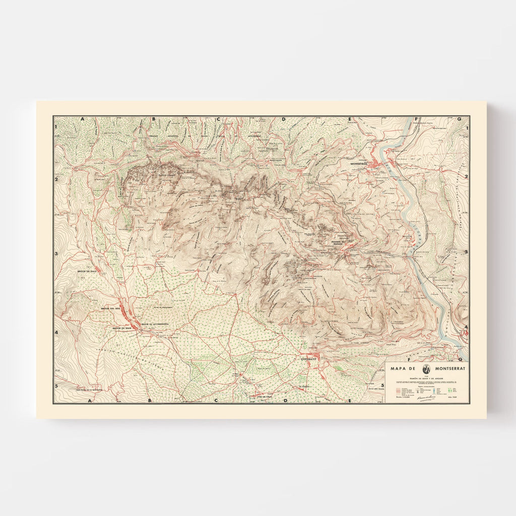 Vintage Montserrat Map 1949
