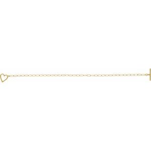 Heart & Paperclip-Style Bracelet