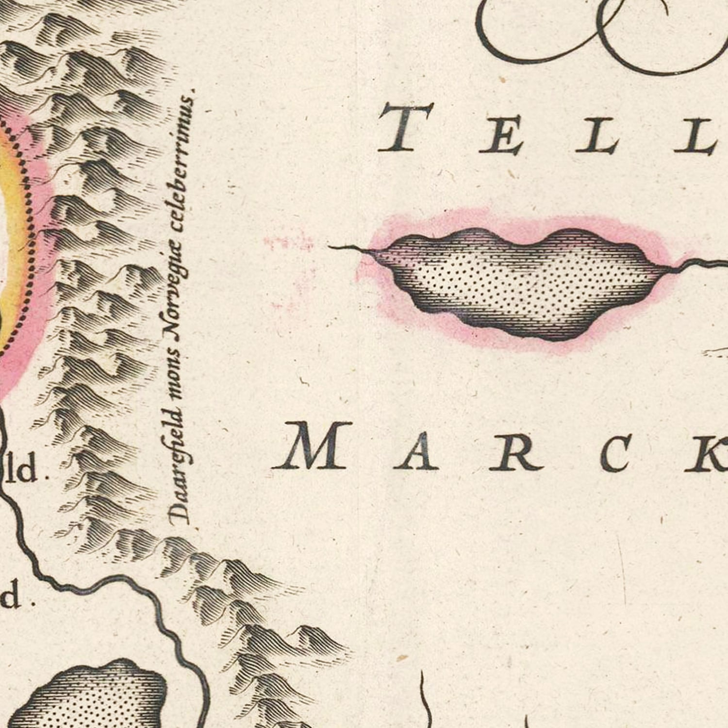 Vintage Map of Stavanger, Norway 1640