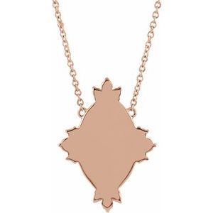 14K Rose Gold 1/5 CTW Natural Diamond Miraculous 16" Necklace