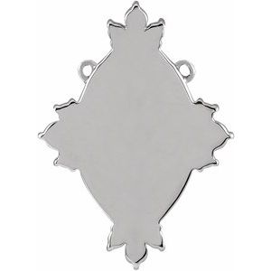 10K White Gold Accented Miraculous Necklace Center