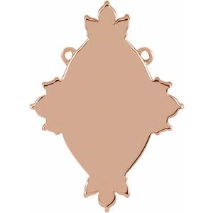 14K Rose Gold Accented Miraculous Necklace Center