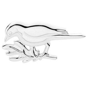 Sterling Silver Robin Brooch