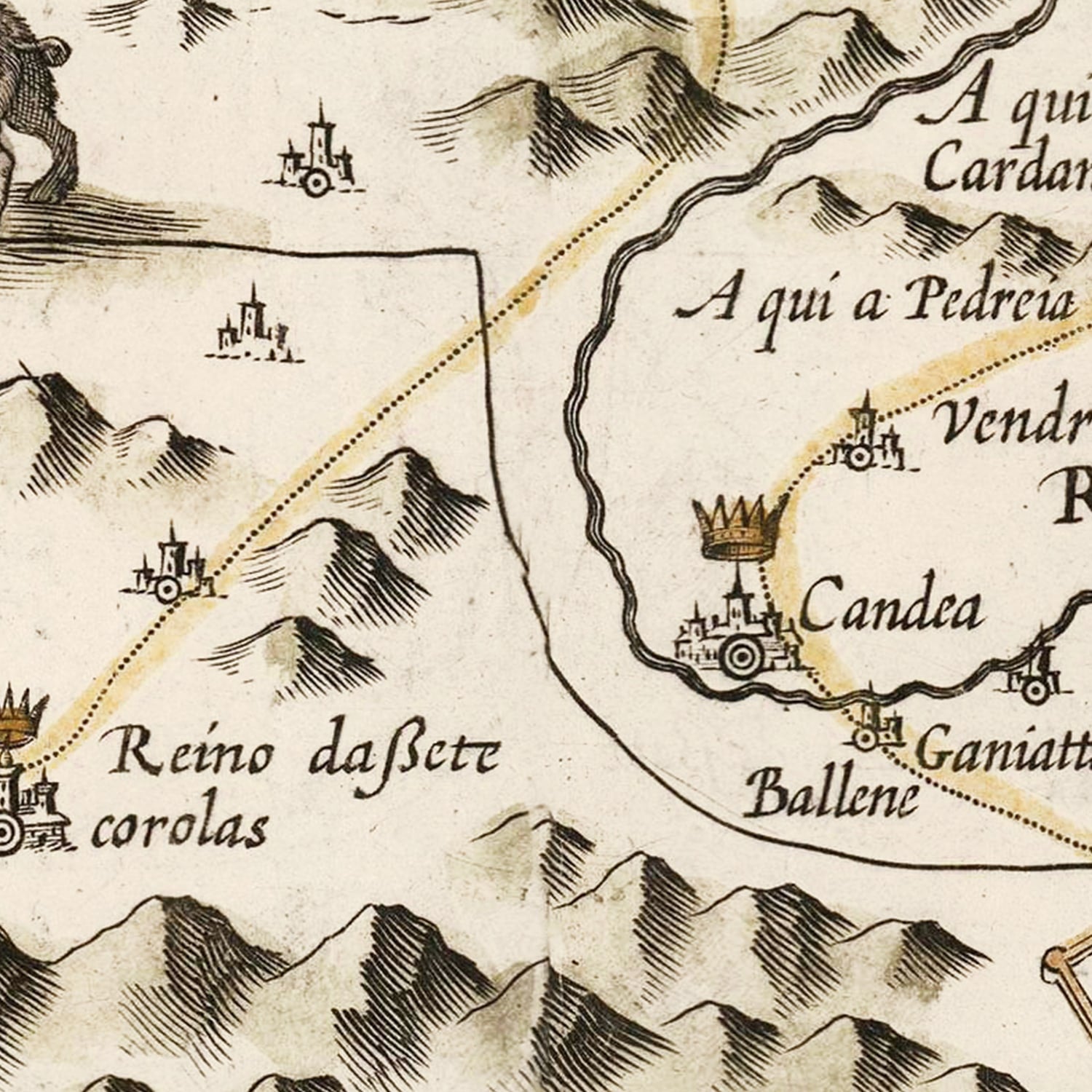 Vintage Map of Sri Lanka 1623