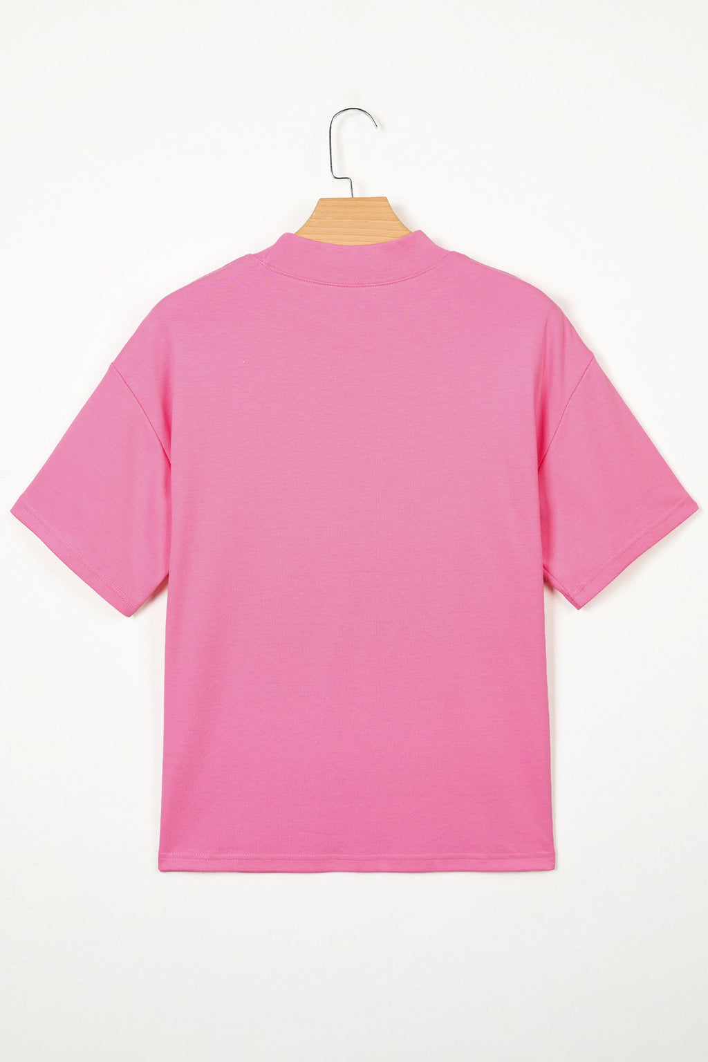 Oversized Solid Color High Neck Tee
