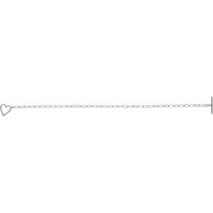 Heart & Paperclip-Style Bracelet