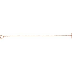 Heart & Paperclip-Style Bracelet