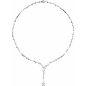 14K White 5 1/2 CTW Lab-Grown Diamond 16 1/2" Necklace