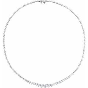 14K White Gold 9 1/2 CTW Lab-Grown Diamond Line 16 1/2" Necklace