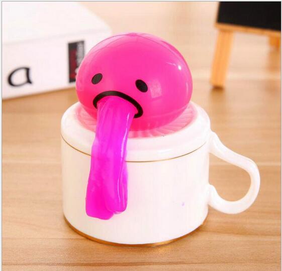 Funny Vomiting Egg Yolk Toy – Stress Relief Squishy Prank Gift