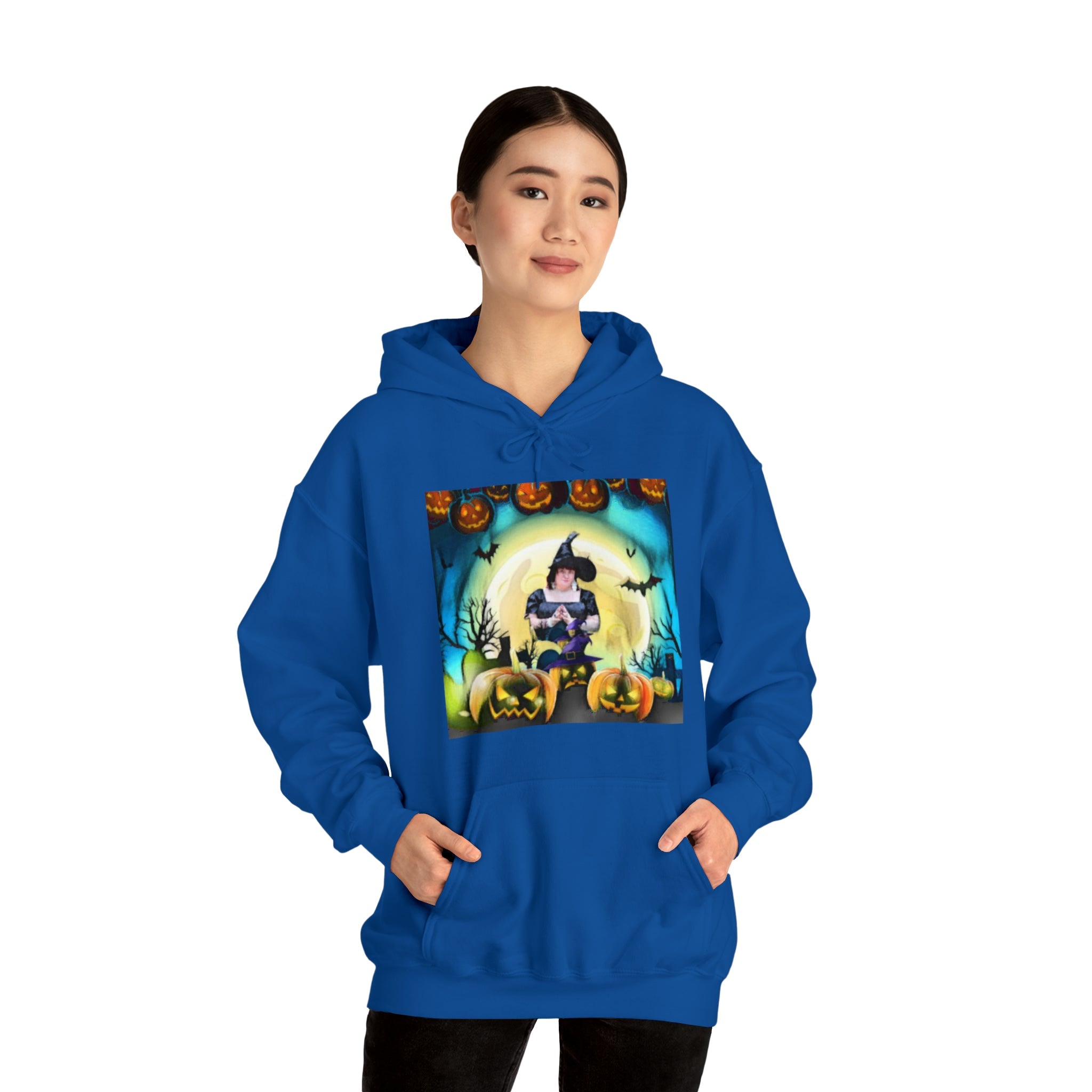 Scary Witch Unisex Heavy Blend™ Hooded Sweatshirt up to 5XL