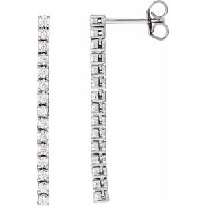 14K White Gold 3/4 CTW Lab-Grown Diamond Earrings