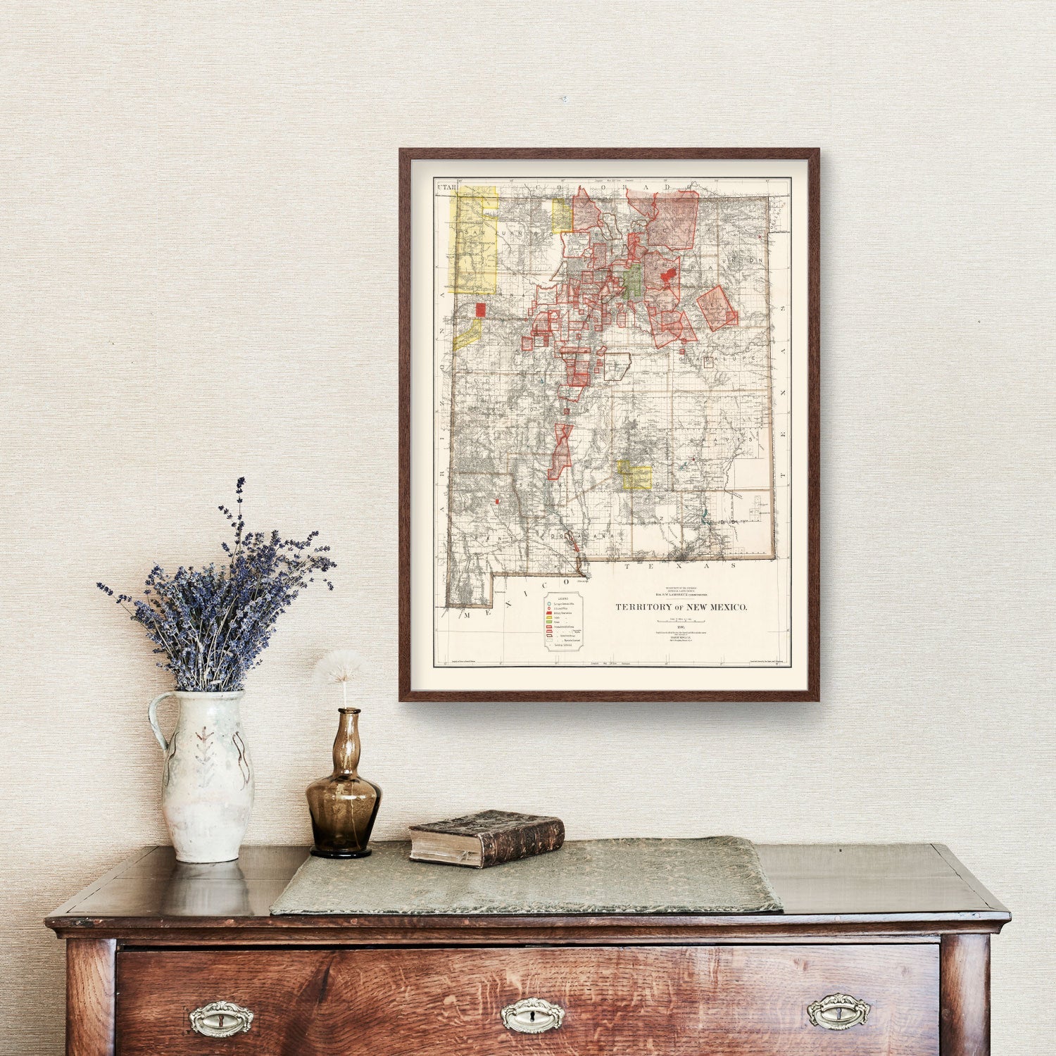 Vintage Map of New Mexico 1896