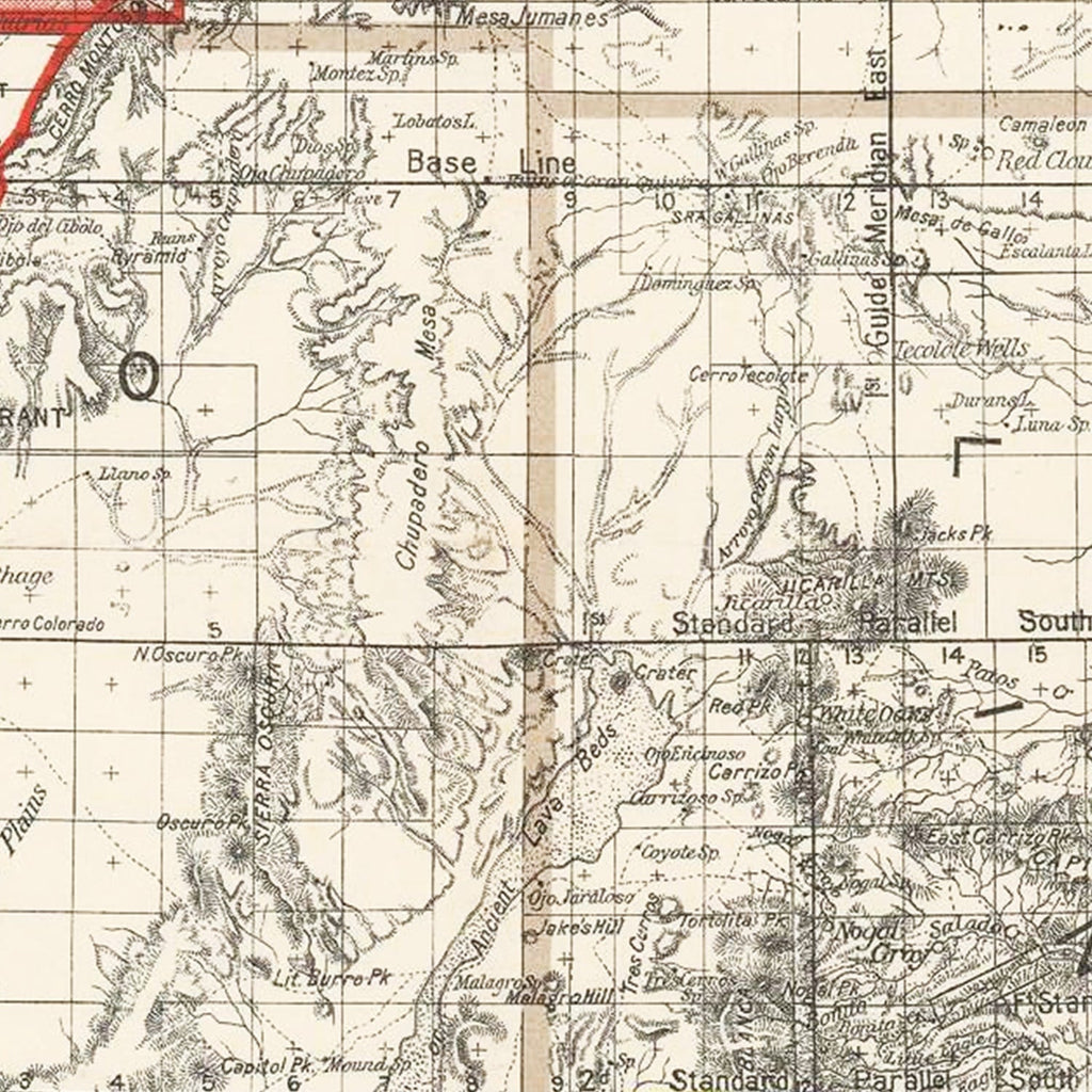 Vintage Map of New Mexico 1896