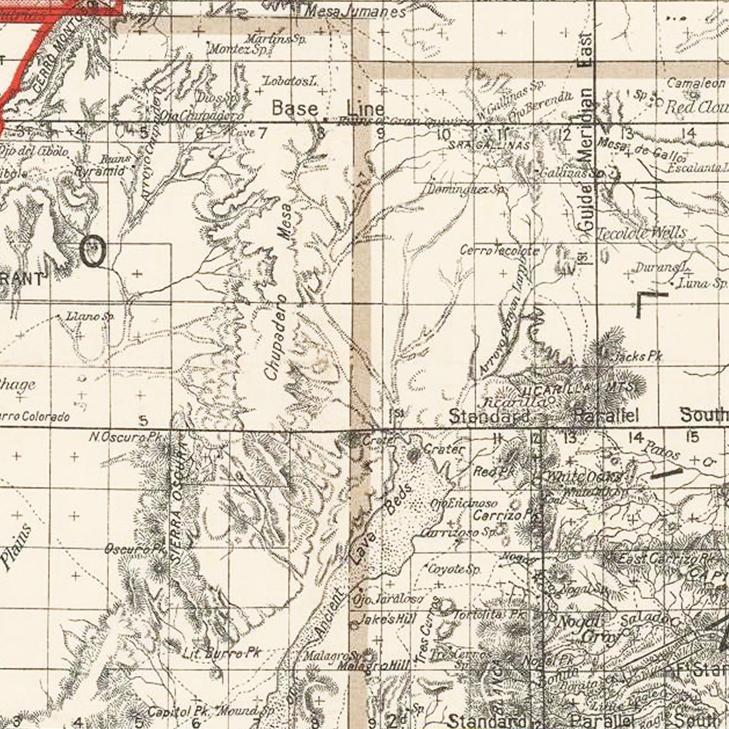 Vintage Map of New Mexico 1896