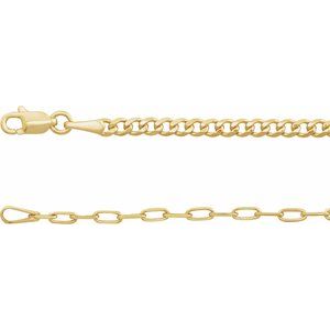 2.7 mm Curb & Paperclip-Style Chain